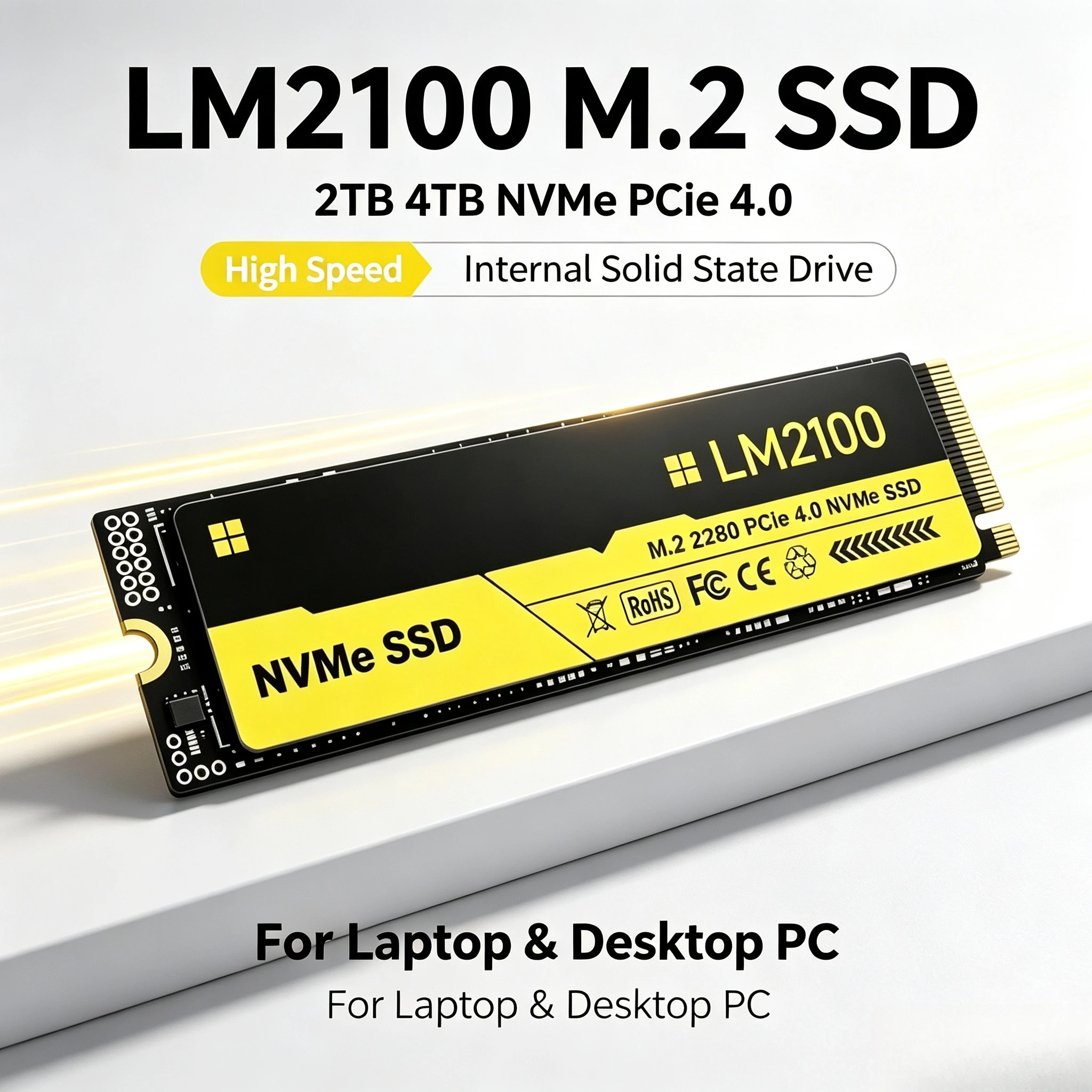M.2 Nvme 4Tb Pcie 4.0 Ssd - قرص تخزين صلب جديد LM2100 M.2