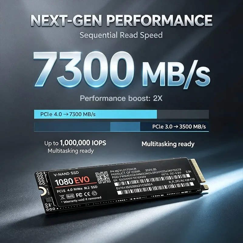 M.2 Nvme 4Tb Pcie 4.0 Ssd - قرص تخزين داخلي من نوع SSD،