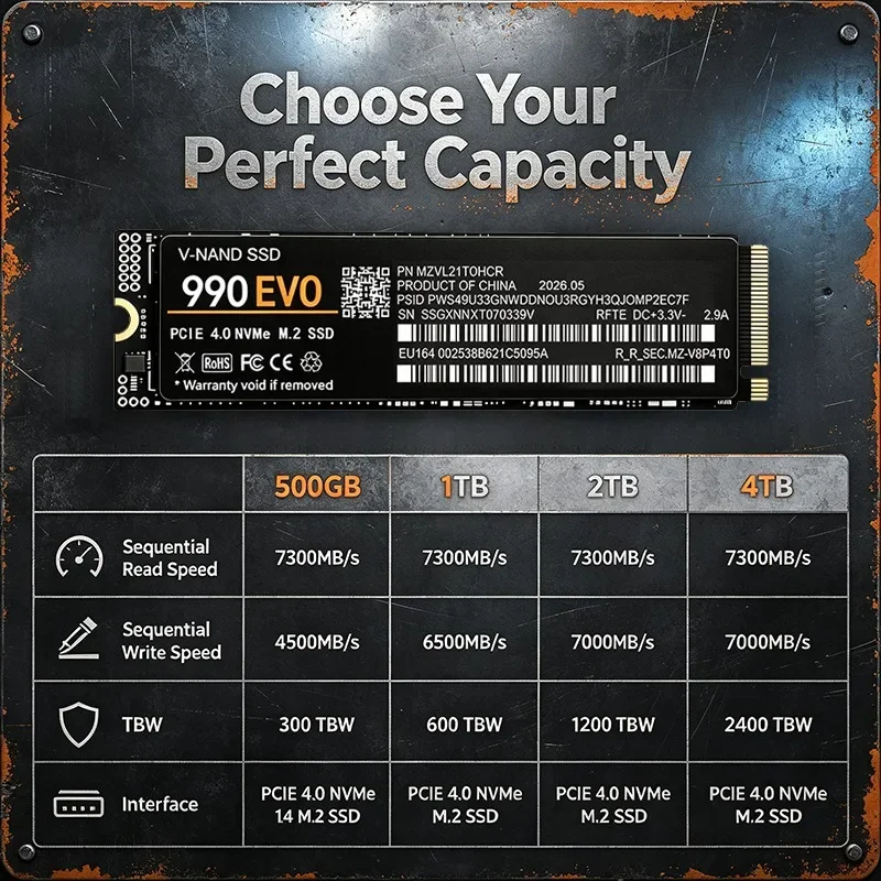 قرص تخزين داخلي SSD أصلي 990 E - مراجعة M.2 Nvme 4Tb Pcie 4.0 Ssd وسعره