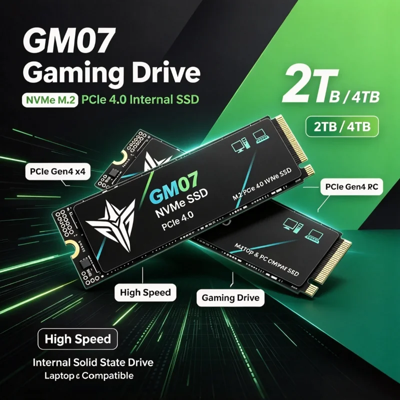 قرص تخزين صلب جديد GM07 M2 SSD - مراجعة M.2 Nvme 4Tb Pcie 4.0 Ssd وسعره